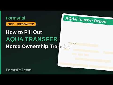 Top Mistakes To Avoid When Completing Aqha Transfer Forms