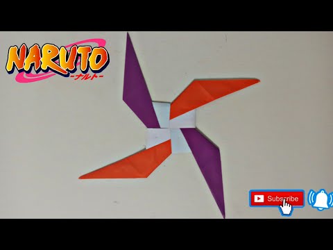 DIY - HOW TO MAKE A PAPER NİNJA STAR - A4 KAĞITTAN NARUTO SHURİKEN YAPIMI - ORİGAMİ