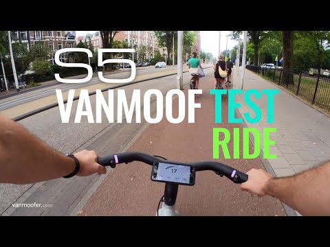 VanMoof S5 First Test Ride in Amsterdam - Boost, VanMoof App, Motor and Brake Noise