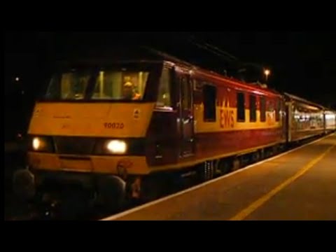 DB 90020 departs Crewe with the Inverness sleeper