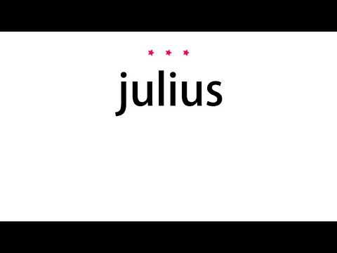 How to pronounce julius - Vocab Today