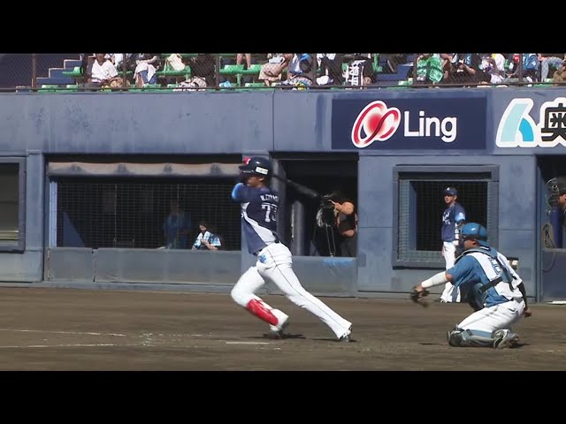 【ファーム】2試合連続!! ライオンズ・高木渉 右中間を破る2点タイムリー2ベースヒット!!  2023年9月18日 北海道日本ハムファイターズ 対 埼玉西武ライオンズ