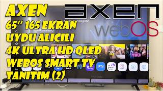 AXEN TV | 65'' 165 Ekran Uydu Alıcılı 4K UltraHD QLED WebOS Smart TV Tanıtım 2
