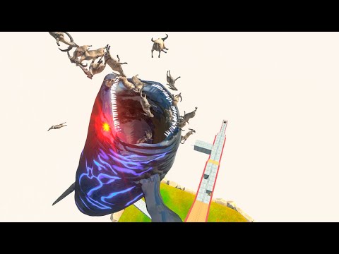 Who Can Escape from the Big Mouth of the Bloop? - Animal Revolt Battle Simulator