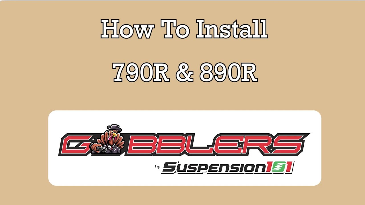 How to Install the Suspension101 Gobbler Pro Build on your 790R and 890R