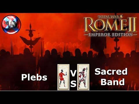 Sacred Band VS 20X Plebs! Total War Rome 2 Battle