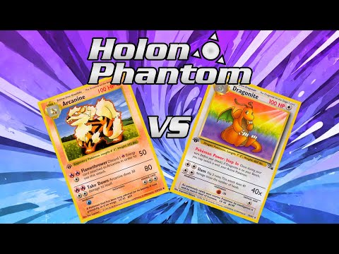 Retro Format Base Set - Fossil Pokemon TCG Battle! Arcanine Vs Dragonite!