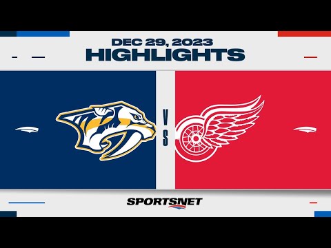 NHL Highlights | Predators vs. Red Wings - December 29, 2023