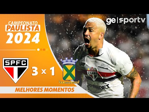 Gols e lances de São Paulo x Santo André