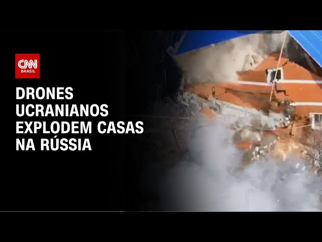 Vídeo mostra drones ucranianos explodindo casas na Rússia | CNN BRASIL
