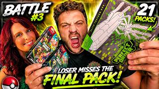 21 Pokémon Packs… Wife vs Me (Loser MISSES the Final Pack 😳🔥)
