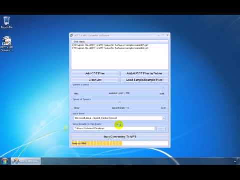 ODT To MP3 Converter Software