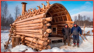Two Brothers Build Amazing Log Cabin Off Grid From