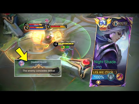 UNSTOPPABLE LING MADE THE ENEMY SURRENDER (auto win) 😂 MOBILE LEGENDS