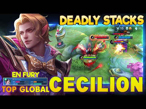 Cecilion Deadly Stacks! Top Global Cecilion by Eɴ Fuʀy ~ MLBB