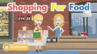 5-Minute English Conversation Practice: Shopping for Food (At the Grocery Store)