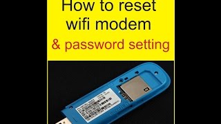 D Link DWR710 wifi modem reset & set pwd