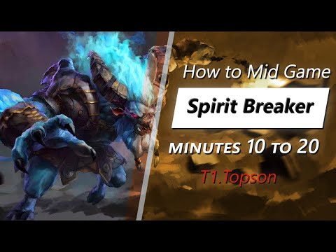 Topson mid game Spirit Breaker | Minute 10 to 20