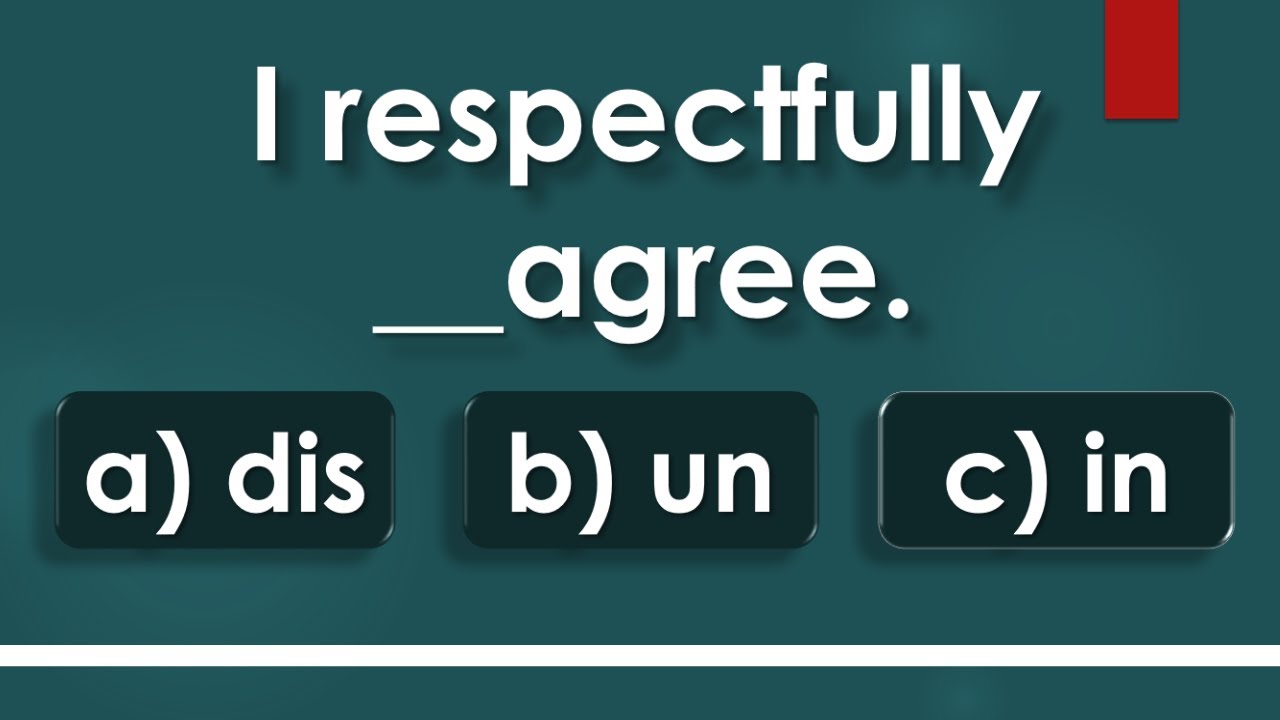 Prefixes | English Vocabulary Test