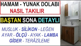 Banyo Dolabı Nasıl Takılır Montaj | Eviye Lavabo Sifon Batarya Musluk 