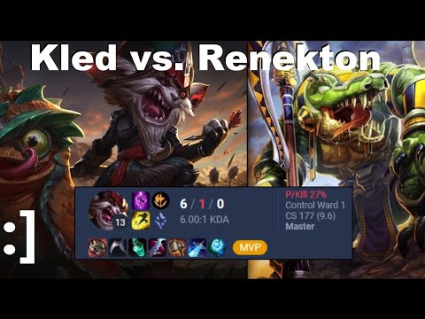 Kled vs. Renekton (Masters) - THIS is Ranked?? (facecam full gameplay)