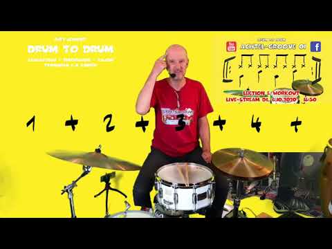 Drums Live-Stream Achtel-Groove 01 für Anfänger