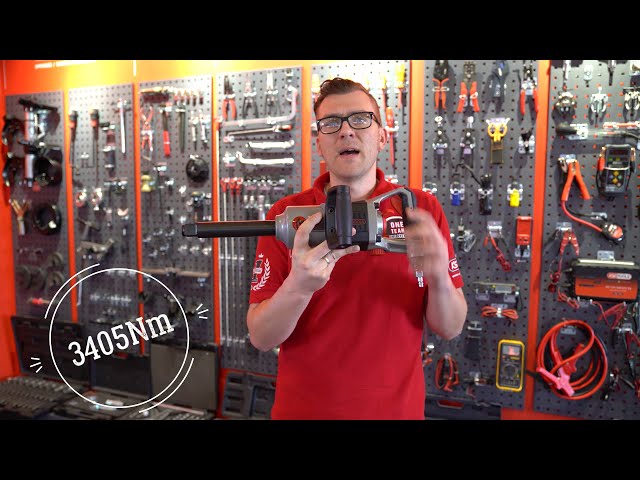 Video Teaser für KS TOOLS 515.3280 1" superMONSTER Hochleistungs-Druckluft-Schlagschrauber 3405Nm 504 mm