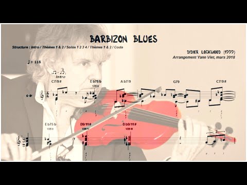 BARBIZON BLUES (Didier Lockwood, 1999) -guitar, arrangement, score & tablature Yann Viet-