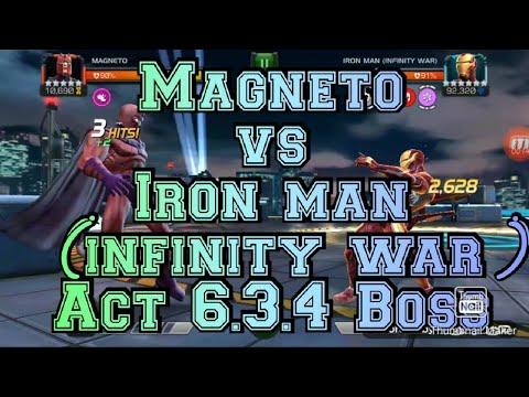 How to easy defeat  iron man (iw) Act 6.3.4 boss marvel contest of champion's