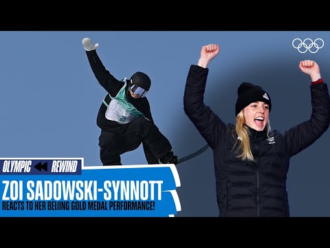 Zoi Sadowski-Synnott reacts to her Beijing 2022 gold medal performance!