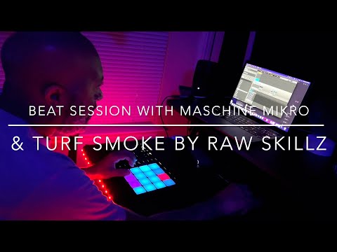 Beat Session Making Boom Bap On Maschine Mikro Using the Turf Smoke Sample Kit From Raw Cutz