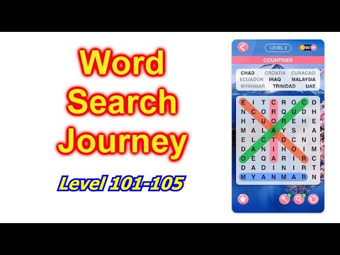 Word Search Journey - Word Puzzle Game App Level 101-105 Walk Through - YouTube