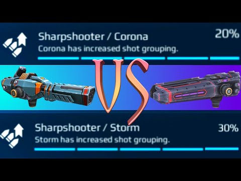 Storm With Shot Grouping vs Corona With Shot Grouping Detailed Damage Test - WAR ROBOTS🍏