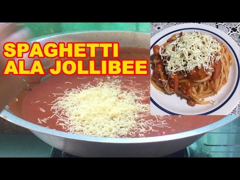 PINOY STYLE SPAGHETTI ala JOLLIBEE | FILIPINO STYLE SPAGHETTI