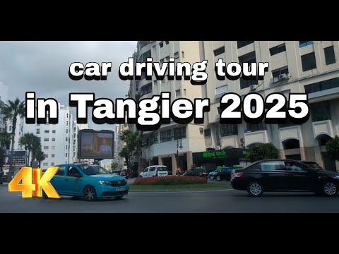 Tangier 2025. A car driving tour, Nejma. Boulevard