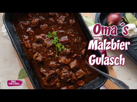 Omas Malzbier Gulasch  Rezept - super schmackhafte Sauce -  - zartes Fleisch einfach und lecker