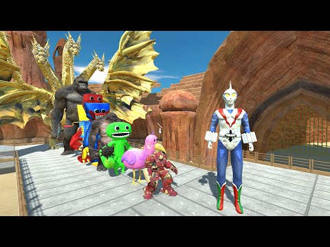 Zone Fighter vs Ghidorah ARENA DEATH RUN - Animal Revolt Battle Simulator