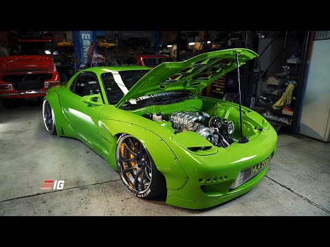 INSIDE GARAGE: 'THE HULK' Axe's Crazy fast Mazda RX-7