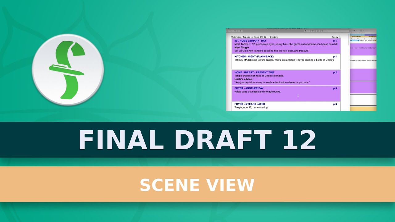 Final Draft 12 Scene View