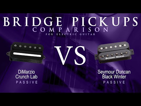 DiMarzio CRUNCH LAB vs Seymour Duncan BLACK WINTER - Passive Bridge Guitar Pickup Comparison Demo
