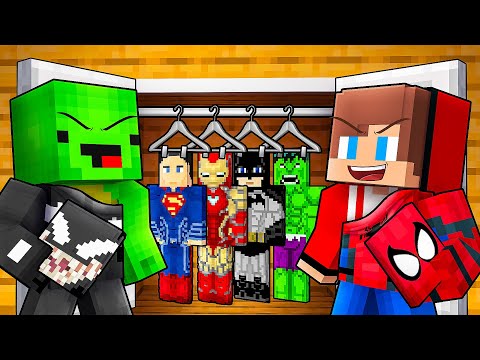 JJ and Mikey Shapeshift Into SUPERHEROES To PRANK Friends in Minecraft - Maizen