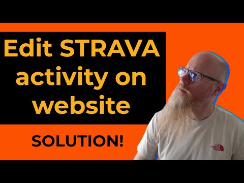 Edit Strava activity on the website - SOLUTION