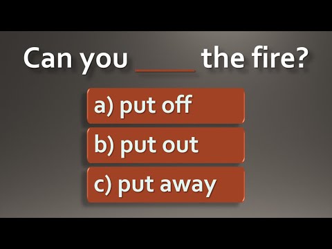 Phrasal Verbs - Put | English Vocabulary Test