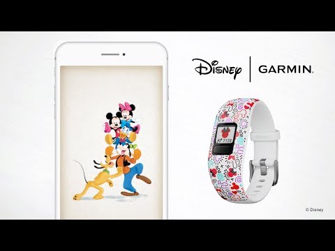 Išmanioji apyrankė vaikams Garmin vivofit Jr. 2, Disney Princess, Rožinės spalvos video