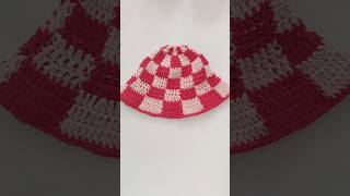 钩针编织棋盘格帽子
