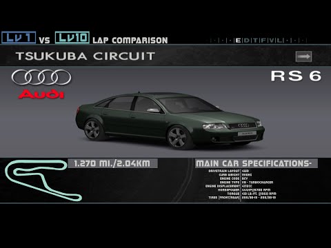 Enthusia Tsukuba Lv1 Vs Lv10- Audi RS 6