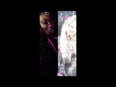 Nicki minaj hanging out with UK artists Ms banks ,Yxng bane and Stylo g