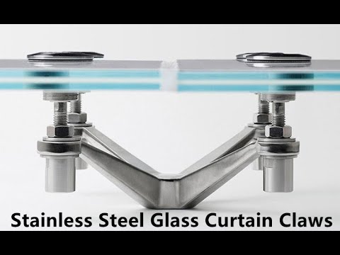 How 304/316 Stainless Steel Glass Curtain Claws install in building glass? Connected spiders install