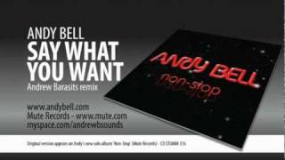Andy Bell - Say What You Want (Andrew Barasits Remix)