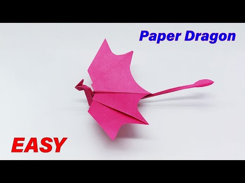 How to Make a Paper Dragon Plane - ( Flying Super ) - Origami Dragon Paper Plane
